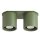 Deckenlampe Aluminium Olivgrün 2-flammig GU10 L:26cm