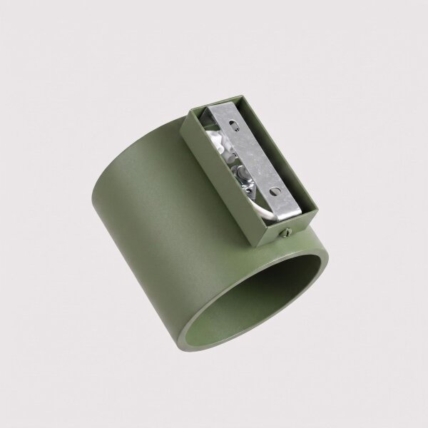 Wandlampe Up Down indirekt Aluminium Olivgrün G9 H:10cm