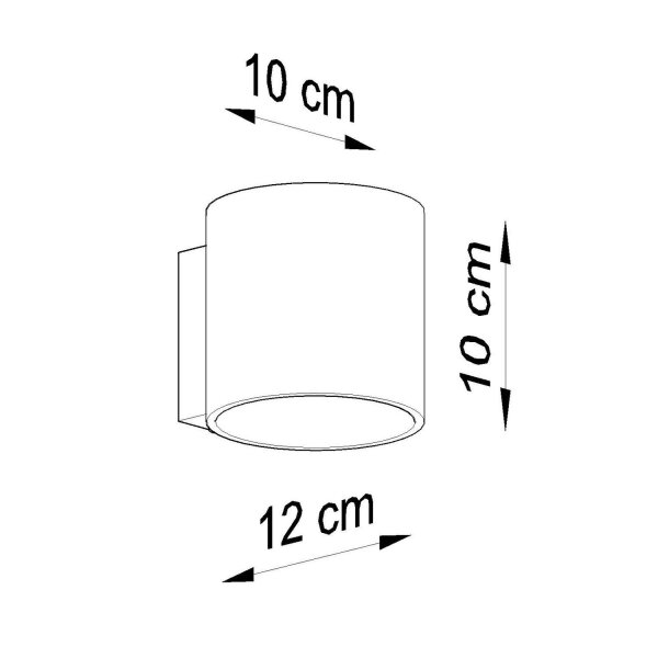 Wandlampe Up Down indirekt Aluminium Olivgrün G9 H:10cm