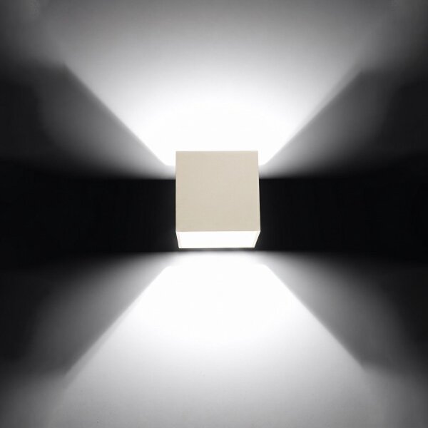 Wandlampe Up Down indirekt Aluminium Beige G9 T:12cm