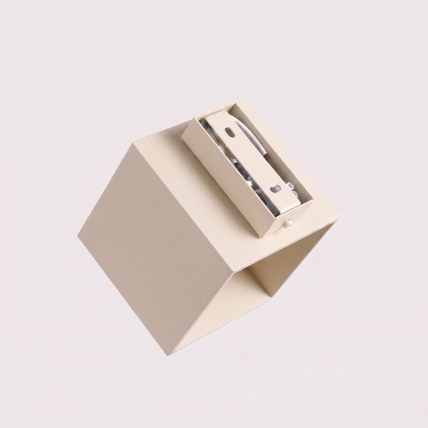 Wandlampe Up Down indirekt Aluminium Beige G9 T:12cm