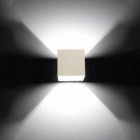 Wandlampe Up Down indirekt Aluminium Beige G9 T:12cm