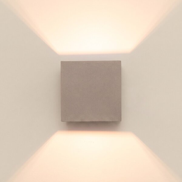 Wandlampe Up Down indirekt Aluminium Taupe G9 B:10cm