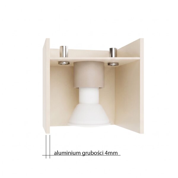 Wandlampe Up Down indirekt Aluminium Taupe G9 B:10cm
