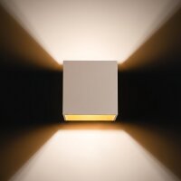 Wandlampe Up Down indirekt Aluminium Taupe G9 B:10cm