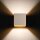 Wandlampe Up Down indirekt Aluminium Taupe G9 B:10cm