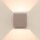 Wandlampe Up Down indirekt Aluminium Taupe G9 B:10cm