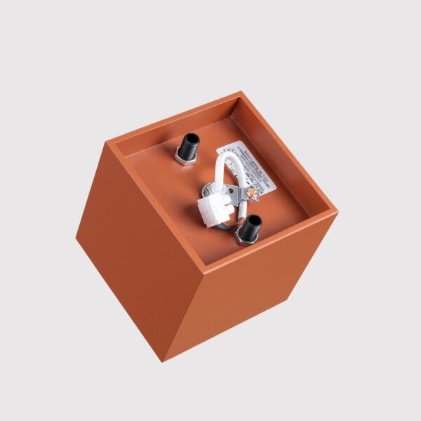 Deckenspot Aufputz Aluminium Ockerrot GU10 H:10 cm