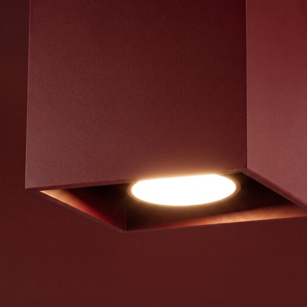 Deckenstrahler Aluminium Burgund Modern GU10 B:10cm