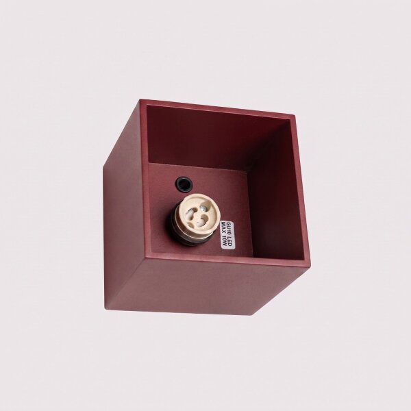 Deckenstrahler Aluminium Burgund Modern GU10 B:10cm