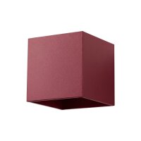 Wandlampe Up Down indirekt Aluminium Burgund G9 T:12cm