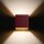 Wandlampe Up Down indirekt Aluminium Burgund G9 T:12cm