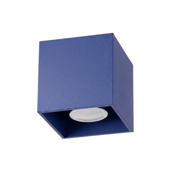 Deckenspot Aufputz Aluminium Ultramarin GU10 H:10cm