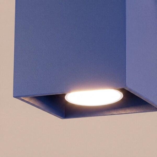 Deckenspot Aufputz Aluminium Ultramarin GU10 H:10cm