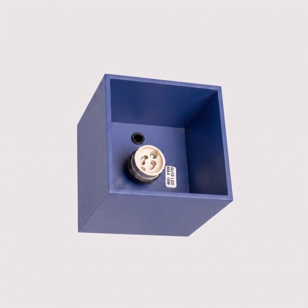 Deckenspot Aufputz Aluminium Ultramarin GU10 H:10cm