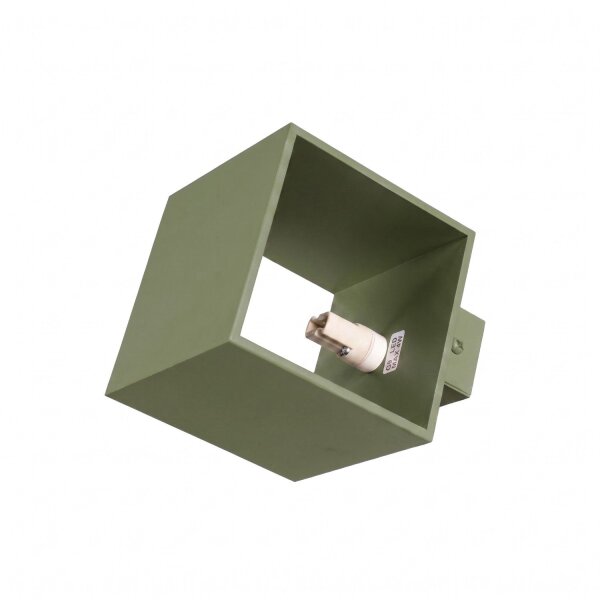 Wandlampe Up Down indirekt Aluminium Olivgrün G9 10cm