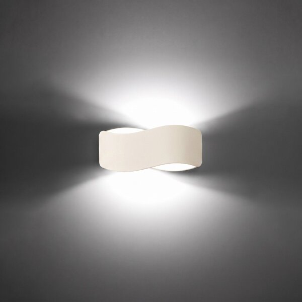 Wandlampe Up Down blendarm indirekt Stahl Beige G9 30cm