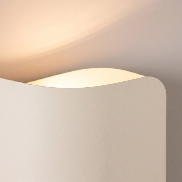 Wandlampe Up Down blendarm indirekt Stahl Beige G9 30cm