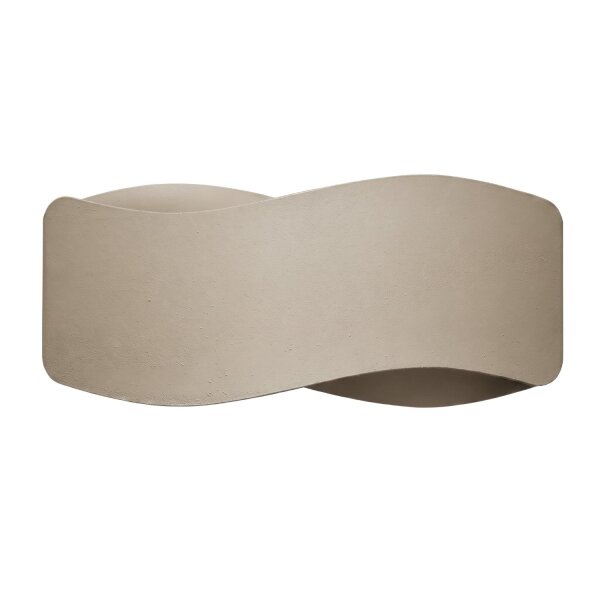 Wandlampe Up Down blendarm indirekt Stahl Taupe G9 30cm