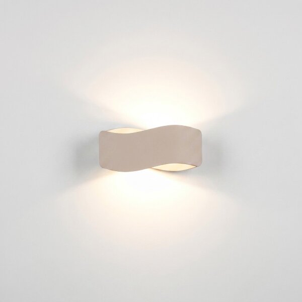 Wandlampe Up Down blendarm indirekt Stahl Taupe G9 30cm