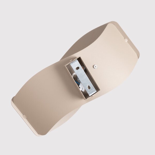 Wandlampe Up Down blendarm indirekt Stahl Taupe G9 30cm