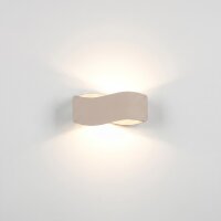 Wandlampe Up Down blendarm indirekt Stahl Taupe G9 30cm