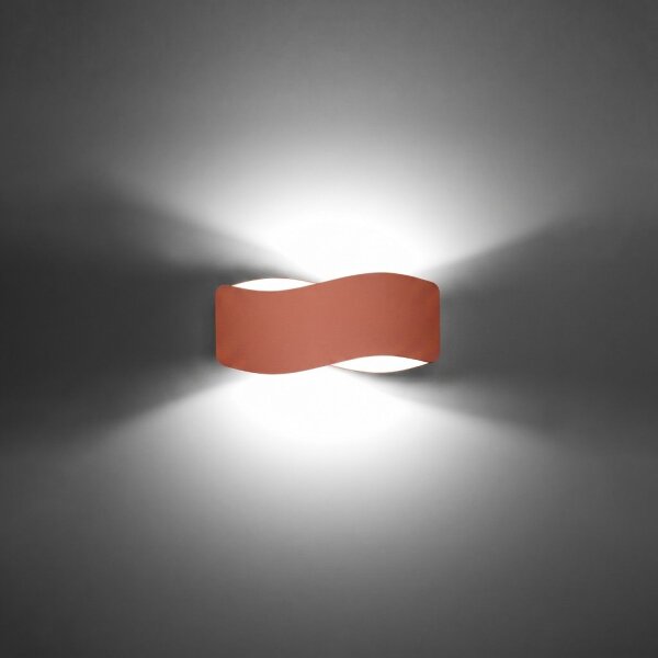 Wandlampe Up Down indirekt Stahl Ockerrot G9 L:30cm