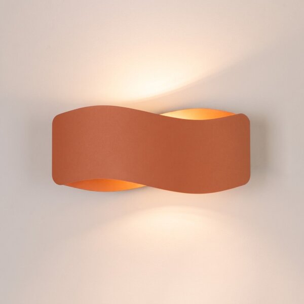Wandlampe Up Down indirekt Stahl Ockerrot G9 L:30cm