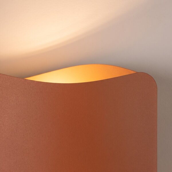 Wandlampe Up Down indirekt Stahl Ockerrot G9 L:30cm