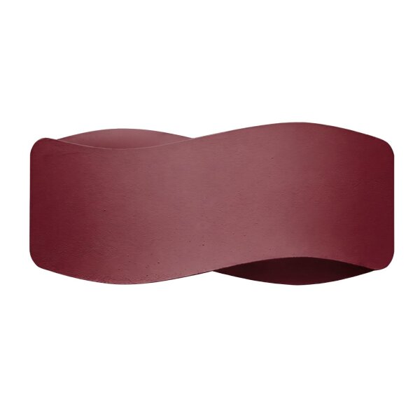 Wandlampe Up Down indirekt Stahl Burgund G9 L:30cm