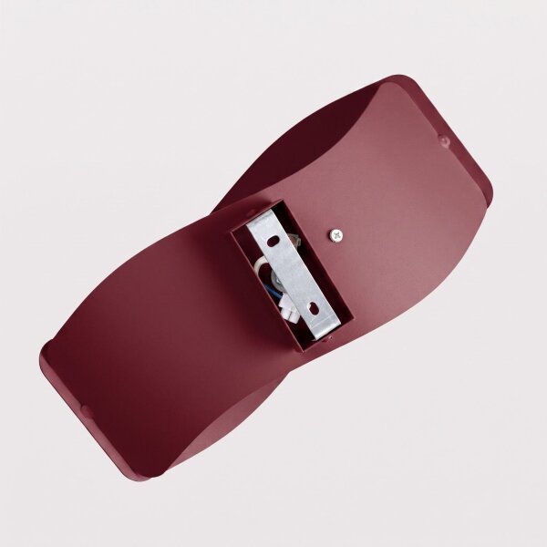 Wandlampe Up Down indirekt Stahl Burgund G9 L:30cm