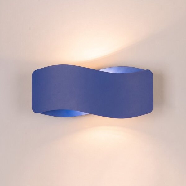 Wandlampe Up Down indirekt Stahl Ultramarin G9 L:30cm