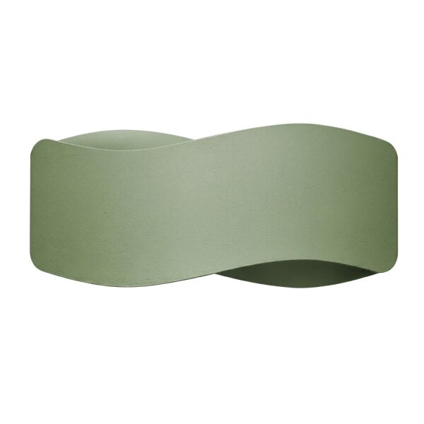 Wandlampe Up Down indirekt Stahl Olivgrün G9 L:30cm
