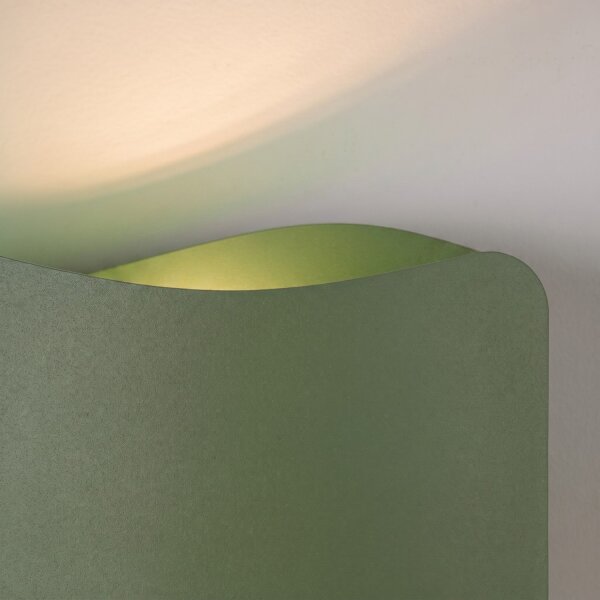 Wandlampe Up Down indirekt Stahl Olivgrün G9 L:30cm