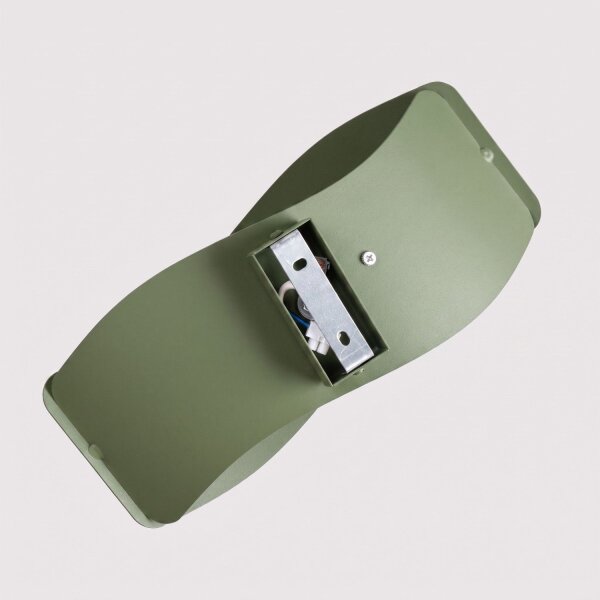 Wandlampe Up Down indirekt Stahl Olivgrün G9 L:30cm
