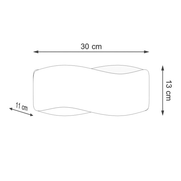 Wandlampe Up Down indirekt Stahl Olivgrün G9 L:30cm