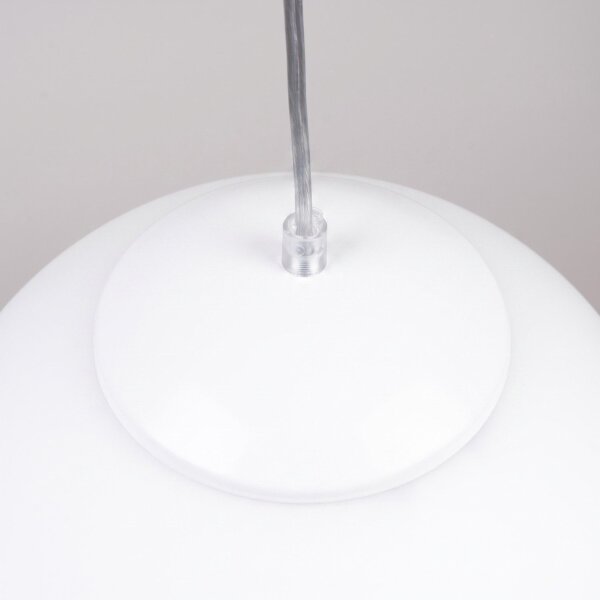 Hängelampe höhenverstellbar Glas Stahl E27 Ø20 cm