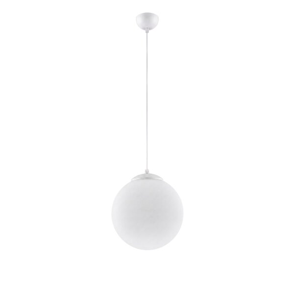 Hängelampe höhenverstellbar Glas Stahl E27 Ø30 cm
