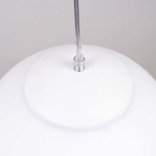 Hängelampe höhenverstellbar Glas Stahl E27 Ø40 cm