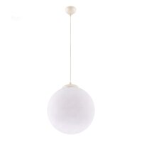 Hängelampe höhenverstellbar Glas Stahl Beige...