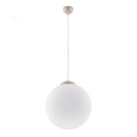 Hängelampe höhenverstellbar Glas Stahl Taupe...