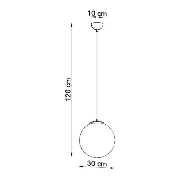 Hängelampe verstellbar Glas Stahl Ockerrot E27 Ø30cm