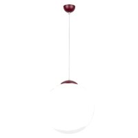 Hängelampe verstellbar Glas Stahl Burgund E27...