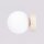 Wandlampe Schalter blendarm Glas Stahl Beige G9 B:12cm