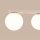 Deckenlampe blendarm Glas Stahl Beige 3-flammig G9 50cm