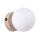 Wandlampe Schalter blendarm Glas Stahl Taupe G9 B:14cm