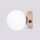 Wandlampe Schalter blendarm Glas Stahl Taupe G9 B:14cm