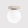 Deckenlampe blendarm Glas Stahl Taupe satiniert G9 12cm