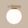 Deckenlampe blendarm Glas Stahl Taupe satiniert G9 12cm