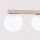 Deckenlampe blendarm Glas Stahl Taupe 3-flammig G9 50cm